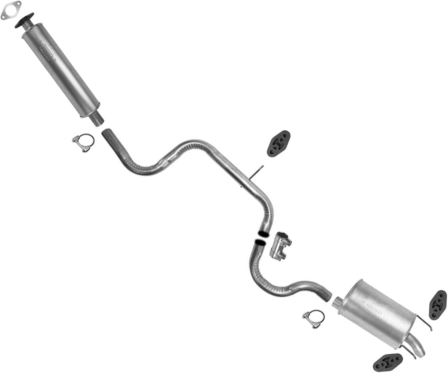 Resonator Extension Pipe Rear Muffler System Replacement Parts For Buick Allure 3.8 Single 2005 2006 2007