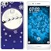 Produktbild PhoneNatic Case kompatibel mit Huawei P9 Lite Silikon-Hülle X Mas Weihnachten Santa - Snowflakes M4