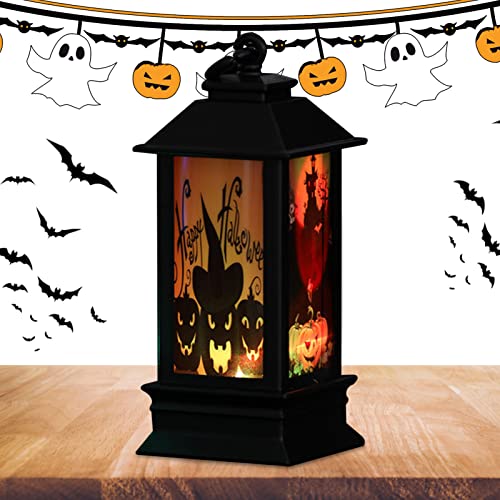 Farol de luces decorativas | Portatil colgante de Halloween, lámpara LED de calavera de murciélago para interiores y exteriores, jardín, árbol, Halloween, bar, Navidad, fiesta de vacaciones Jildouf