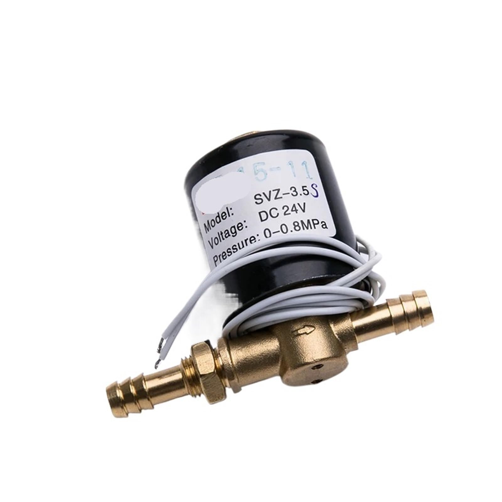 Électrovanne connecteur 2 voies SVZ-3.5 laiton 6mm 8mm pour gaz de soudage DC 24V