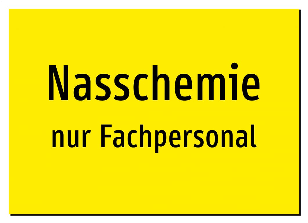 36192-DE-T-13 | Nasschemie - nur Fachpersonal | Aufkleber A2, 594 x 420mm | nur Text, ohne Symbolgrafik