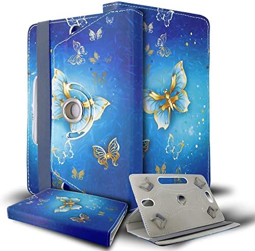 Universal 8.0 inch Tablet Case, Multi-Angle Stand Flip Printed Wallet Case Fits All 8.0" Inch Samsung, Lenovo, Acer, Huawei, Sony, Apple, Toshiba Android Tablets tab devices (Black)
