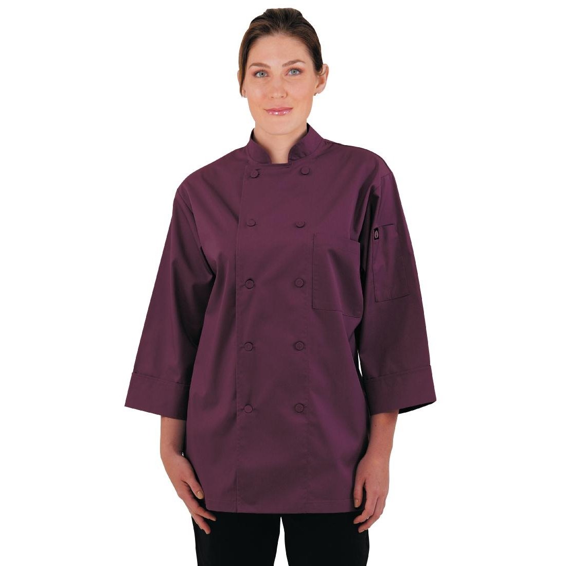 Colour by Chef Works A936-XS kurtka z rękawami 3/4, bardzo mała, merlot