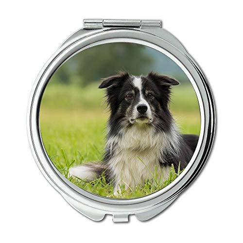YENDOSTEEN Mirror,Travel Mirror,Border Collie Dog Collie British Sheepdog Border,pocket mirror,portable mirror