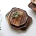 Set of 2 Acacia Wooden Trays Serving Platters Round Square Veggie Serving Tray Decor Bread Charcuterie Board Fruit Hosting Essentials Cheese Platter Vegetable Food Dish Charger Plate Charcuterie Board