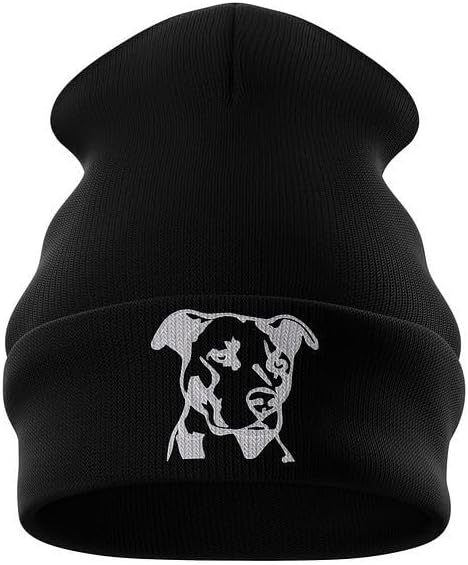 Pitbull Beanie Hat for Men, Funny Dog Embroidered Hat, Pitbull Gifts - Image 2