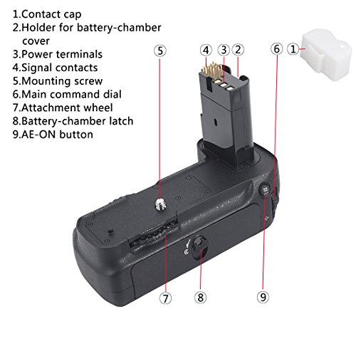 DSTE Multi-Puissance Vertical Batterie Poignée Titulaire Compatible pour Nikon D200 Fujifilm S5 Caméra comme MB-D200 avec 2-Pack EN-EL3E - Image 6