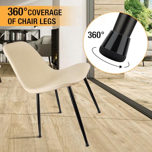 Image of 32 Pcs New Chair Leg Floor Protectors, Silicone Chair Leg Protectors for Hardwood Floors, Floor Protectors for Chairs, Chair Leg Caps Protect Wooden Floors from Scratching, Won't Tear