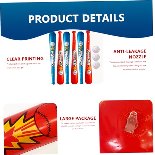 Bat de baseball gonflable avec valve étanche pour activité extérieure réutilisable - 2