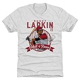 500 LEVEL Barry Larkin T-Shirt (Premium Men's T-Shirt, Large, Tri Ash) - Barry Larkin Fame R