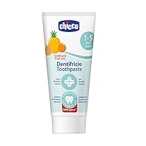 Chicco Dentifricio Bambini Tuttifrutti, Bassa Abrasività, con Betaina e Vitamina E, Contrasta la Formazione delle Carie e Rimuove la Placca, 12+ Mesi – 50 ml