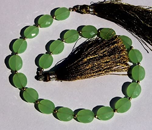 Prehnite Chalcedony ovale de qualité supérieure LKBEADS briolettes facettées