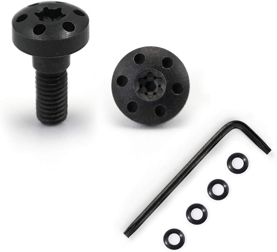 Customized Pistol Grips Screws for Browning Hi Power, Tisas Regent BR9 Grips, 2 Stainless Steel Screws, 2 O Rings, T10 Torx Key Included
