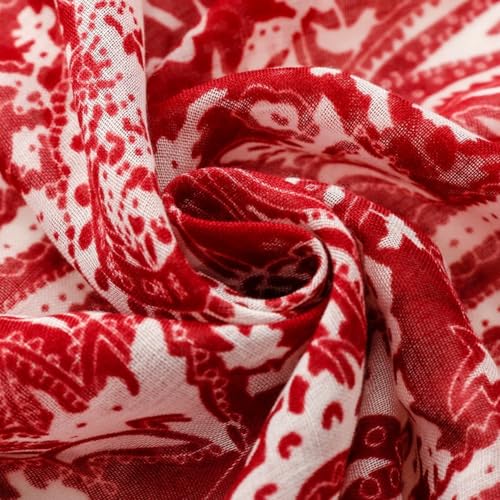 Beslen Scarf for Women Lightweight Fashion Printed Cotton Scarves Boho Fringed Shawl Wraps4