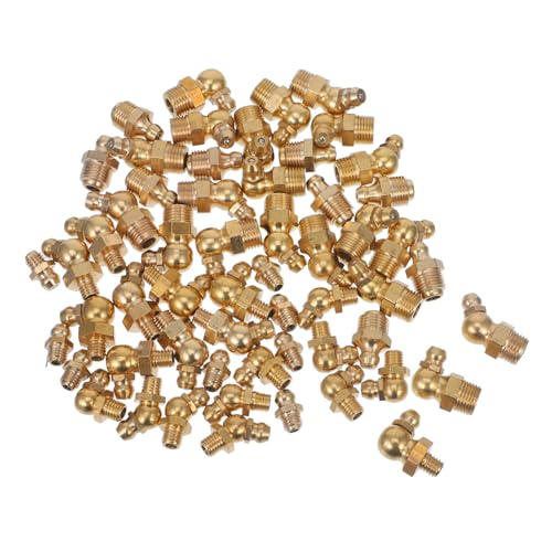 BUGUUYO 1set Grease Fittings Assortment Kit Includes Various Angled Straight Grease Nozzles Components for Automotive Industrial Use Organized Storage Box Included