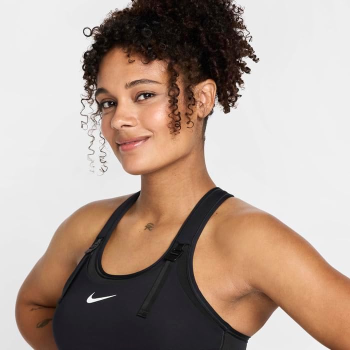 Nike (M Swoosh Women's Nursing and Wearable Pump-Compatible Sports Bra (Maternity), Black, Small