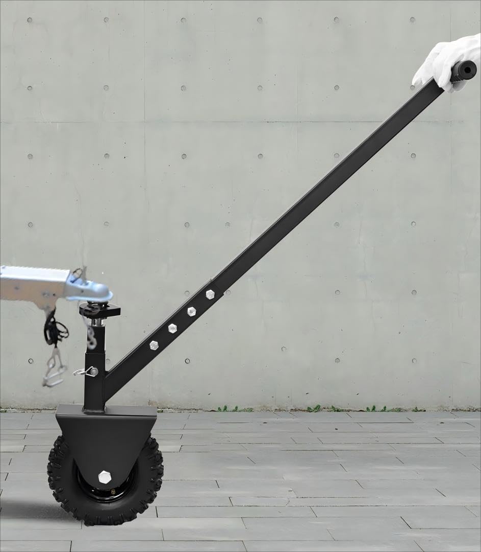 Trailer Dolly with 2 Inch Ball, Utility Trailer Mover Dolly with Pneumatic Casters Tire, 350 lbs Capacity, Adjustable 16.5"-22" Height, Tow Dolly for RV and Boat