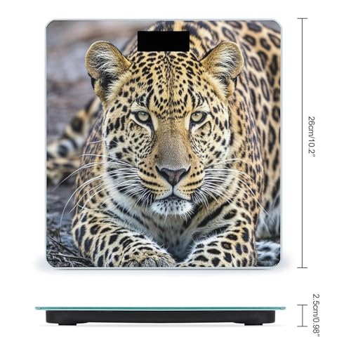 Balanza Digital de Baño con Diseño Leopardo Africano miniatura 2
