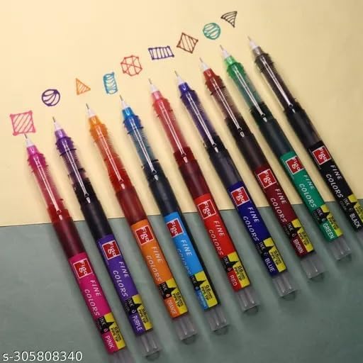 Image of MSGH Figo Fine Roller Pen (Multi Pen(Pack of 10pcs))