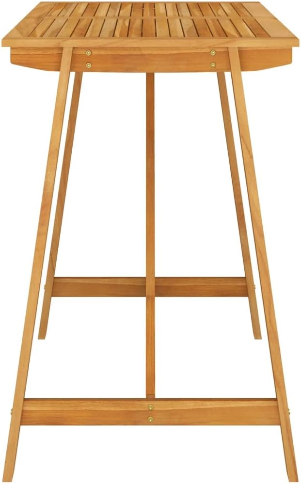 vidaXL Patio Bar Set 5 Piece, Outdoor Bar Table and Stools with Wood Tabletop, Patio Furniture Set with Cushions, Dining Set for Garden, Farmhouse, Brown