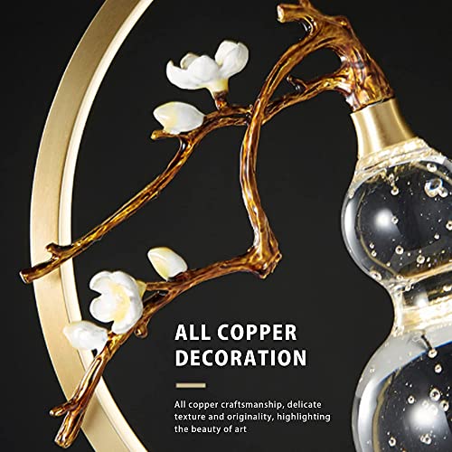 SDFDSSR Chinese Creative Bedroom Bedside Lamp Creative Crystal Gourd Table Lamp Large Oriental Copper Table Lamp For Tea Room Office Desk Nightstand Table Lamp steampunk buy now online