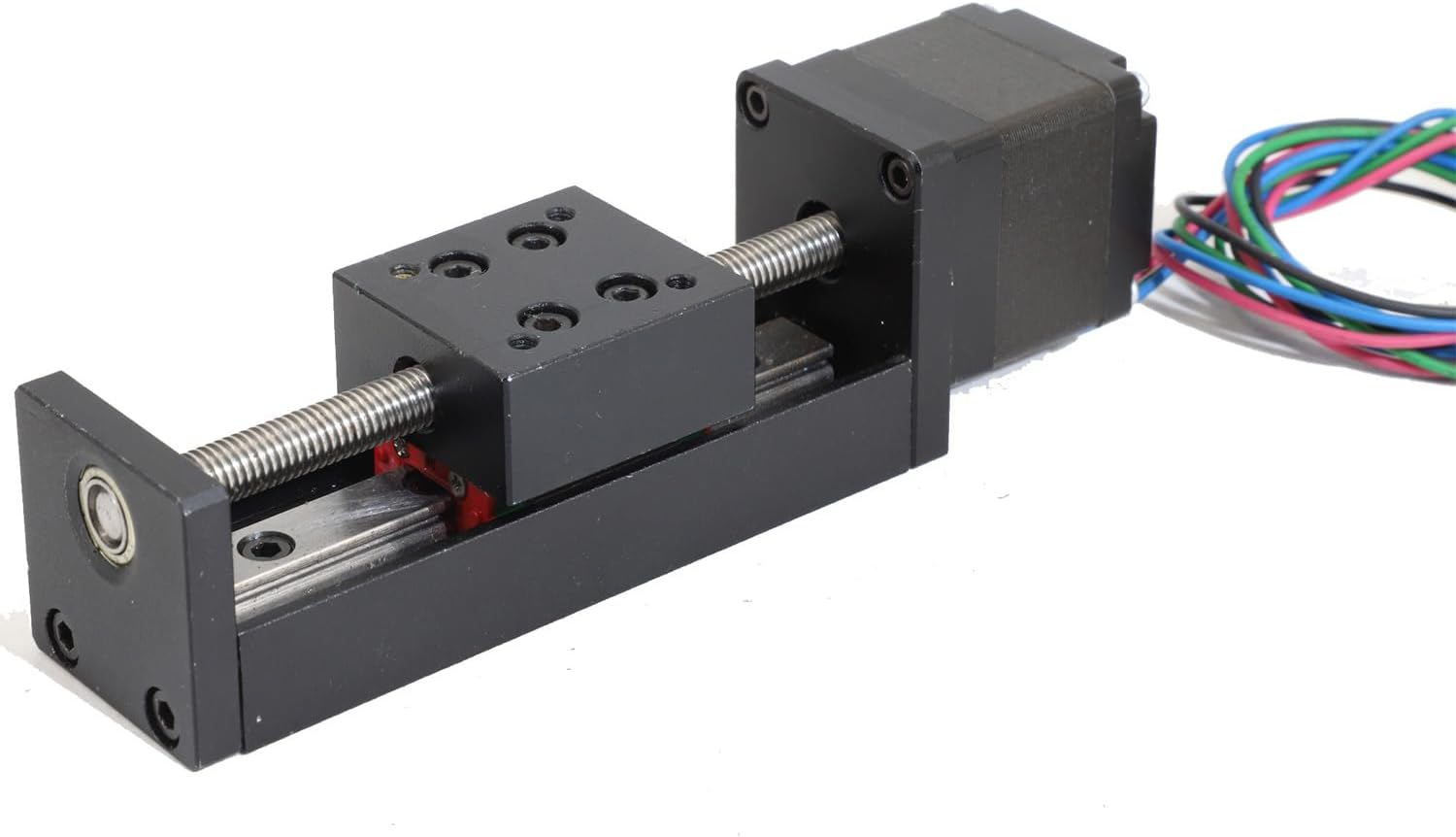 T-type CNC Sliding Table Rail Linear Stage Transport Guide Platform NEMA 11 Stepper Motor Drive Kit Mini Slide Table XYZ Axis Table DIY CNC Router Milling Machine (T6*1, Stroke 200mm with TB6600)