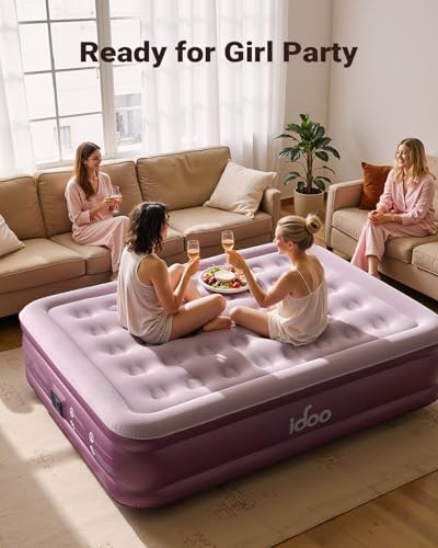 image for iDOO Air Mattress Queen with Built in Pump, Blow up Mattress, 18 Raise