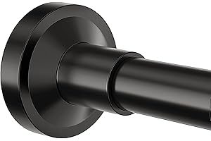 Shower Curtain Rod: Sleek Black, Versatile Tension Rod for Effortless Shower Solutions