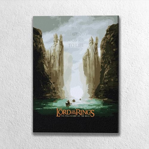 - The Gates Of Argonath - Canva Without Frame. Wood Brush Se
