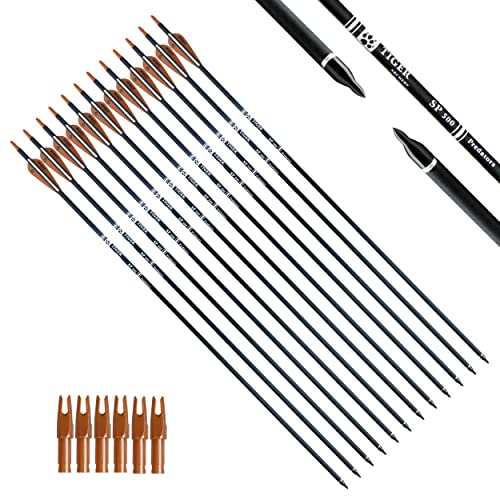 Image of TIGER ARCHERY 30 inch Carbon Arrows for Compound Recurve Bow Hunting Target