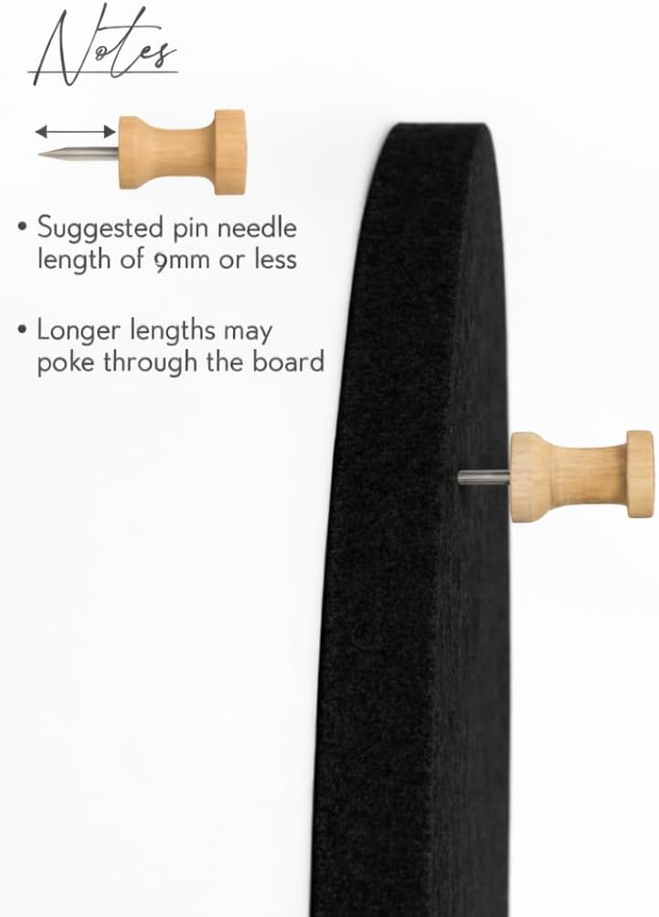 Orelle Rainbow Arch Felt Bulletin Board | Foldable Peel and Stick Felt Board for Wall | Aesthetic Arch Pin Boards for Walls, Office, Vision Board, Kids Art Display | 23 x 31”| Black