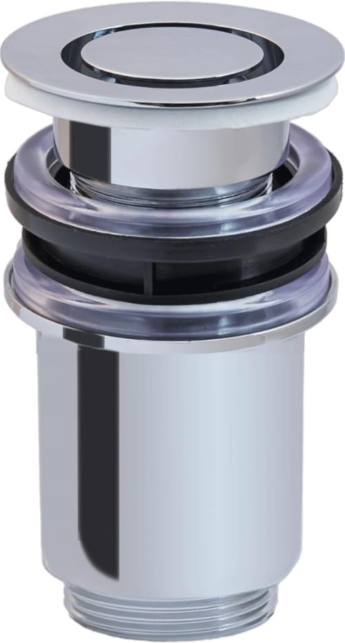 TRINNITY Ablaufventil Push-Down 1 1/4" verchr. f.Waschtisch mit u.ohne Überl | PUSHDO