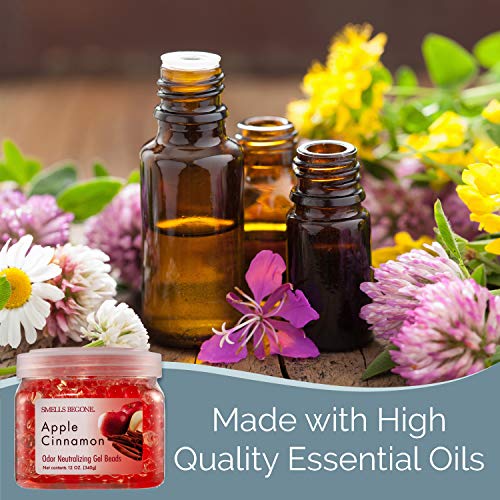 SMELLS BEGONE Odor Eliminator Gel Beads - Air Freshener - Eliminates Odor in Bathrooms, Cars, Boats, RVs and Pet Areas - Made with Essential Oils - Apple Cinnamon Scent - 12 Ounce - Image 5