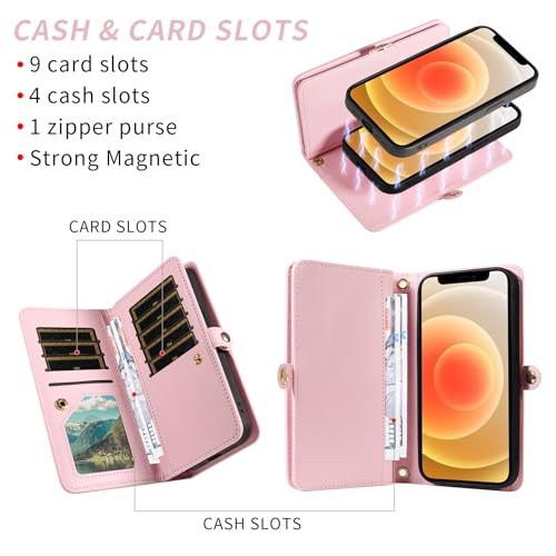 Coque portefeuille iPhone 12 Mini 5G avec emplacements cartes et dragonne