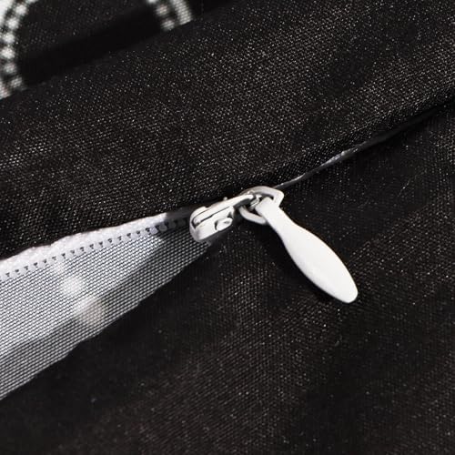 Betadistor Cushion Covers 45x45 cm Set of 4 Luxurious Vintage Floral Double-Side Printed Cushion Cases Decorative Pillow Covers for Sofa Living Room, Grey and Black, 506-0122 - Image 6