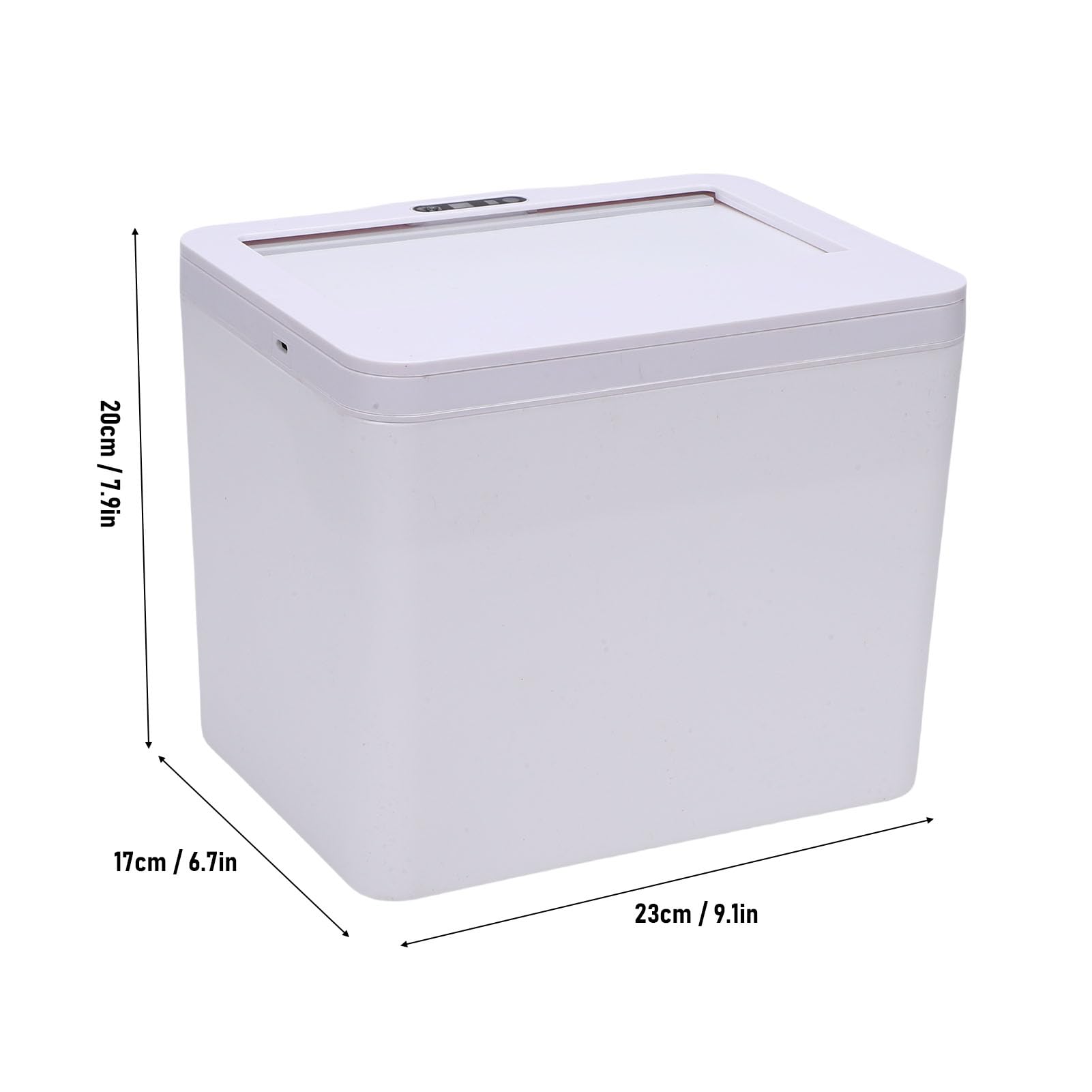 Bote de Basura de Escritorio Eléctrico con Sensor Inteligente 8L, Contenedor de Basura Automático sin Contacto para el Hogar, Oficina, Baño, Automóvil, Caja de Almacenamiento Compacta a