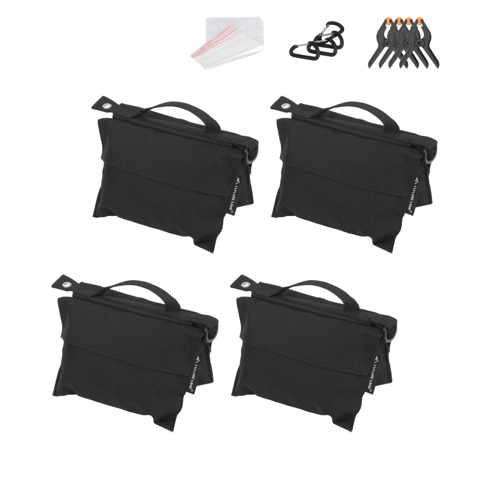 Photography Sand Bag Professional Saddle Weight Bag Photo Video Studio Stand, Without Sand (4 Pack)