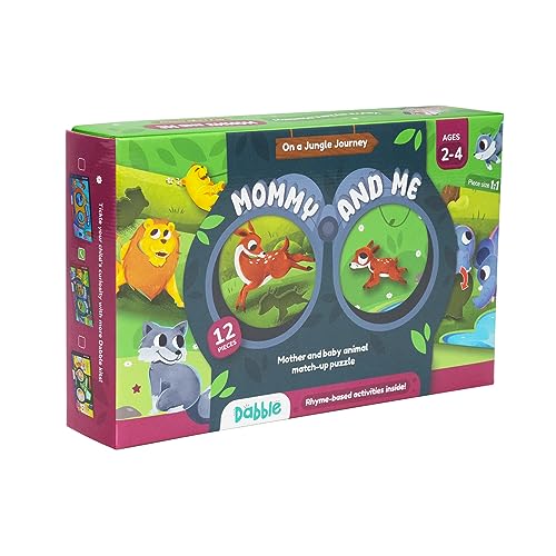 LoveDabble Mommy and Me On A Jungle Journey: Enjoy Two Enchanting Puzzles, Frame The Friendly Fairy Cardboard Learning Puzzles for Schools Birthday Gifts for Kids