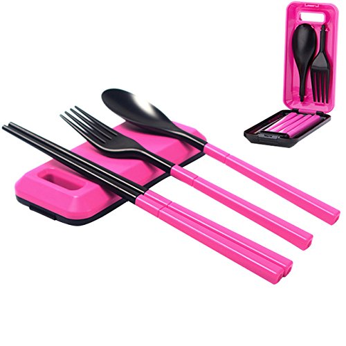 New Folding Travel Dinnerware Set Tableware Cutlery Fork Set For Kids Bento Accessories LS