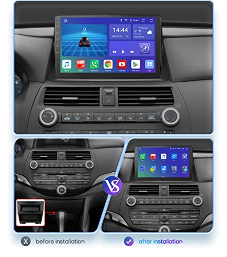 Hizpo Carro Android Stereo para Honda Accord 8º 2008-2013, tela sensível ao toque QLED de 10,1 poleg