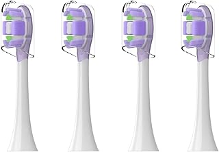 12PCS Replacement Brush Heads，Compatible For Oscillation Electric Toothbrush Pro MES610 MES609 Head Soft Bristle(Purple)