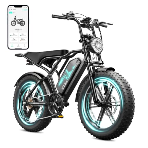 Image of TST Electric Bike for Adults, 1500W Peak Motor 60 Miles Fat Tire Ebike with 48V 15Ah Removable Battery 20 inch Fat Tire Electric Bike, Dual Suspension