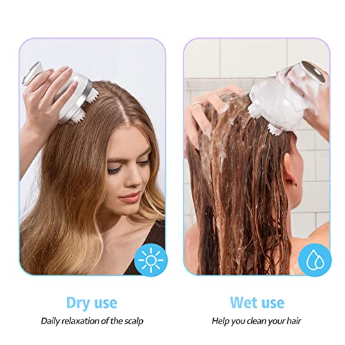 Image of MAYCREATE Electric Scalp Massage USB Scalp Massager with 76 Massage Spots 4 Modes Head Meridians Massager Stress Relief Portable Scalp Massager Shampoo Massagers Scalp Brush Massager
