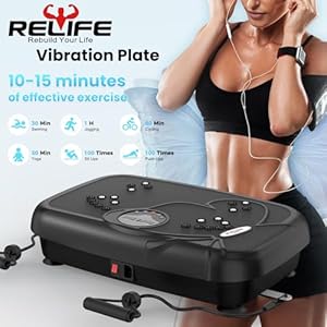 Relife rebuild your life vibration plate exercise machine fitness platform full body shaker workout vibrate stand board lymphatic drainage shaking for weight loss fat burner at home gyms  urban country home decor
