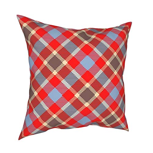 Hulili - Funda de almohada para Halloween, 45 x 45 cm, color rojo y azul