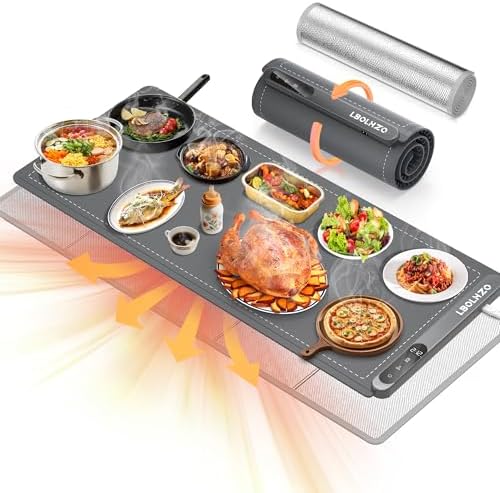 Warming Mat For Food Extra Large 36"x16" 580W Food Warming Mat Bu...