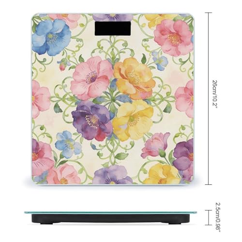 Báscula digital de baño con pantalla LED y vidrio templado miniatura 2