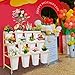 Flower Display Stands with Buckets, 3-Tier Rolling Plant Stand with Locking Wheels - Heavy Duty Metal Flower Cart for Indoor/Outdoor Use, Wedding Decor & Florist Displays (Holds 12 Pots) (Gold)