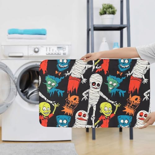 Tapis de contour de toilette absorbant imprimé abstrait avec dossier antidérapant