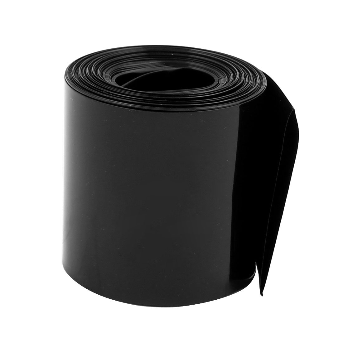 Uxcell Black Sourcingmap 60Mm Pressure Flat Width 2.1M Length Pvc Heat Shrink Tube For 18650 Batteries